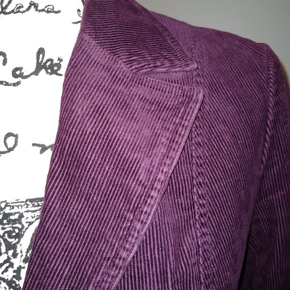 Plum Corduroy Blazer - Picture 4 of 10